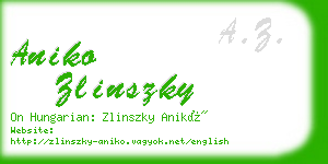 aniko zlinszky business card